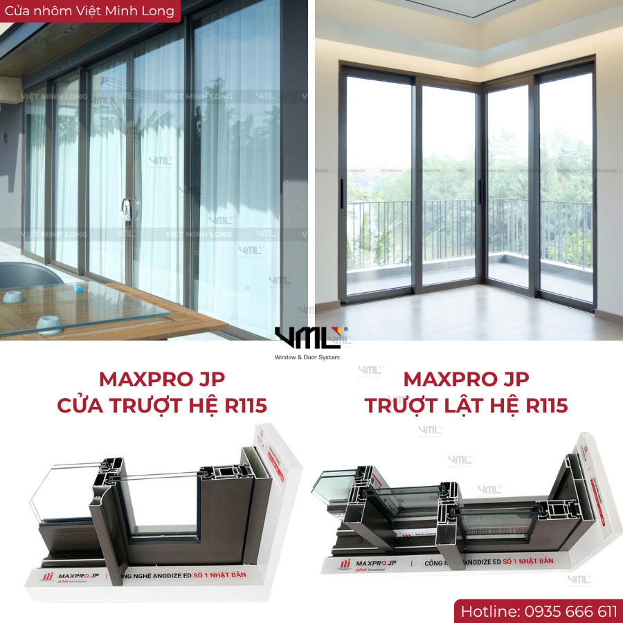 Cửa nhôm Maxpro JP - Cửa nhôm Việt Minh Long