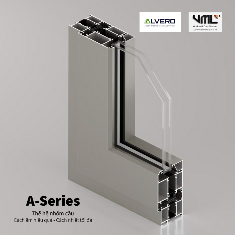 Nhôm alvero ASD126 cửa đi mở trượt