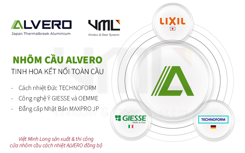 Nhôm alvero ASD126 cửa đi mở trượt