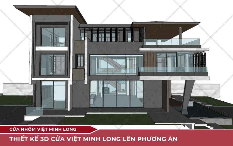 Villa 2 tầng sân vườn hiện đại