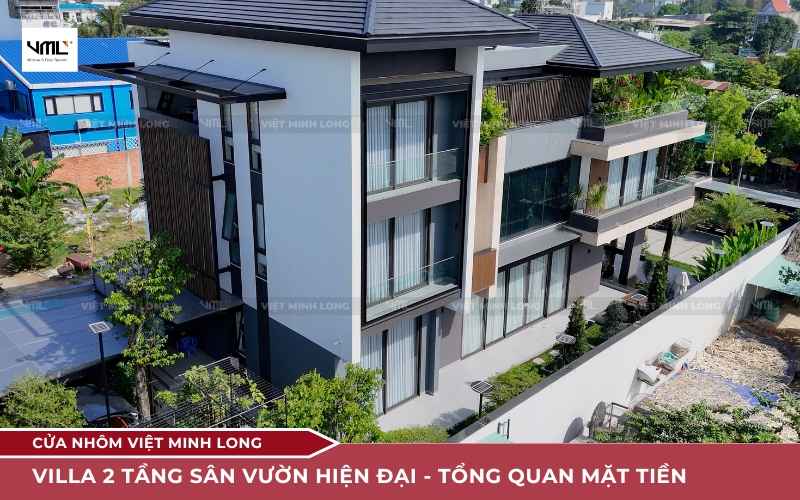 Villa 2 tầng sân vườn hiện đại
